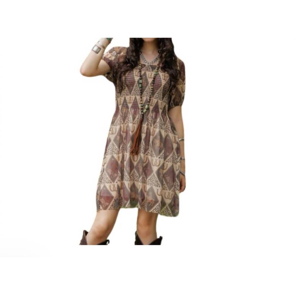 NEW TASHA POLIZZI lyra dress in brown